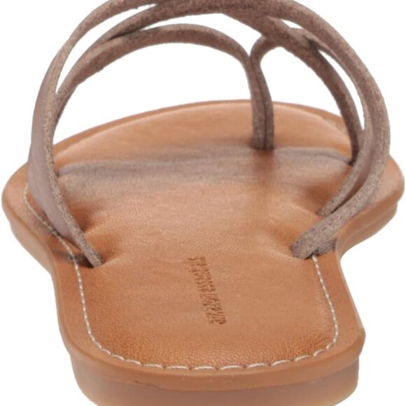 Women's Flat Sandals Faux Leather Size 8.5 Memory FoamNonSlip Summer Footwear - Picture 2 of 7